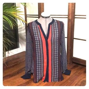 Sheer Boho Chic Button-Down Blouse